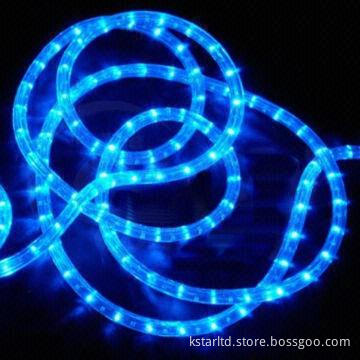 36 Pieces Flexible Blue LED/m Rope Light with 13mm Diameter, Ideal for Outdoor Use
